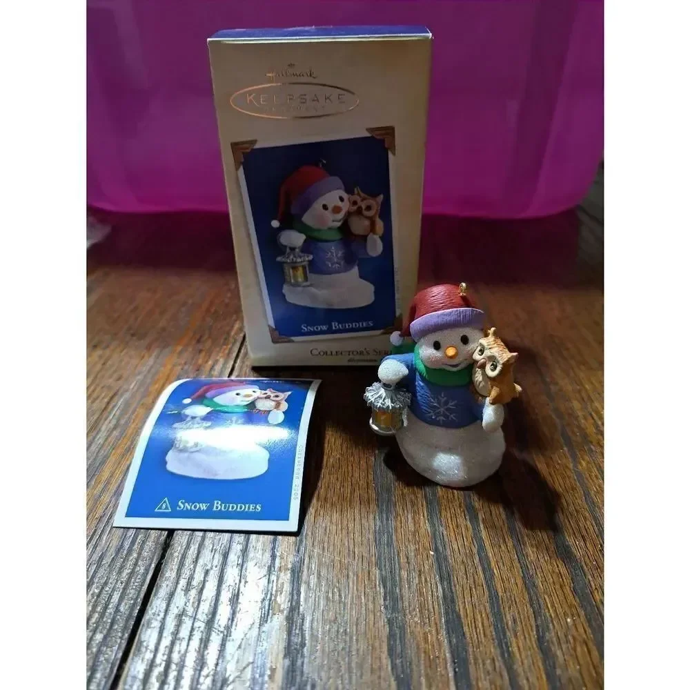 2005 Hallmark Keepsake Snow Buddies #8 Snowman Owl Christmas Tree Ornament
